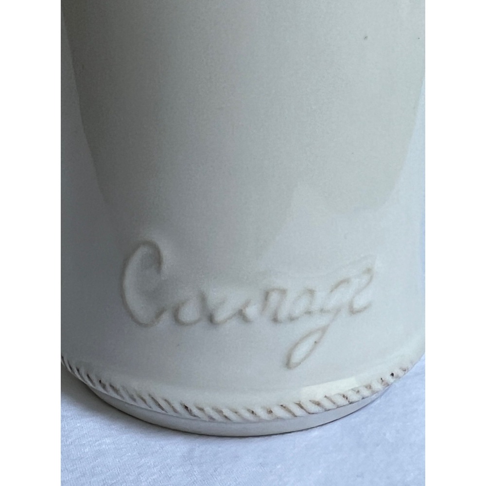 Juliska Ceramics Courage Lion Berry & Thread Whitewash Mug Coffee Cup Excellent - Picture 5 of 8